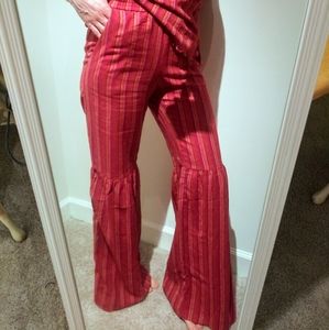 DREW | NWT Anthropologie Magenta Fluted Pants